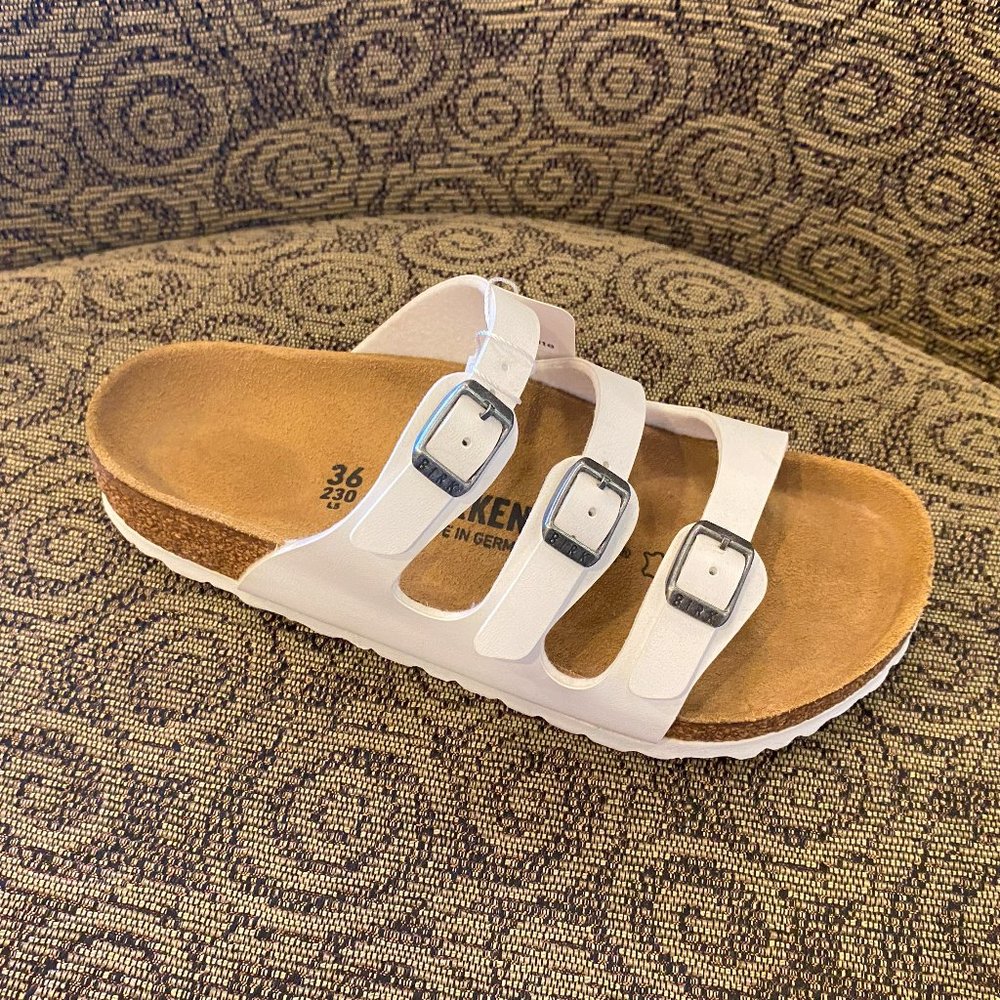 Birkenstock - Florida Birko-Flor White (NEW W/ BOX)